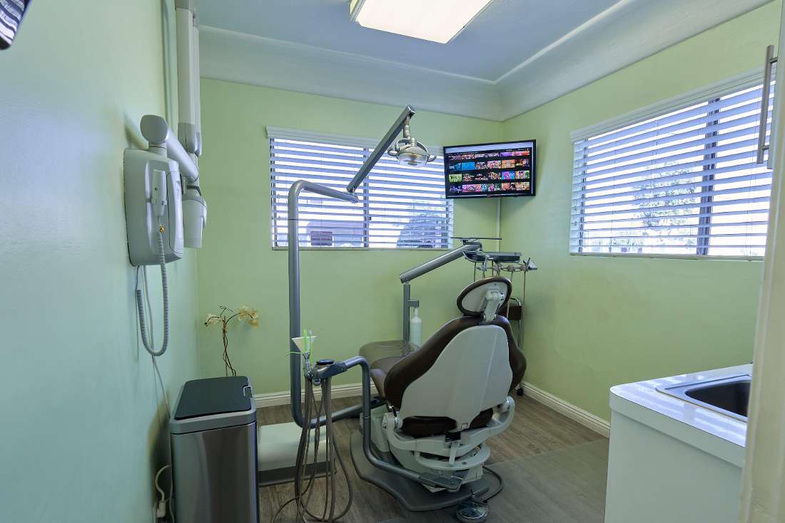 Interior view of a smaller patient room, christian yang dds